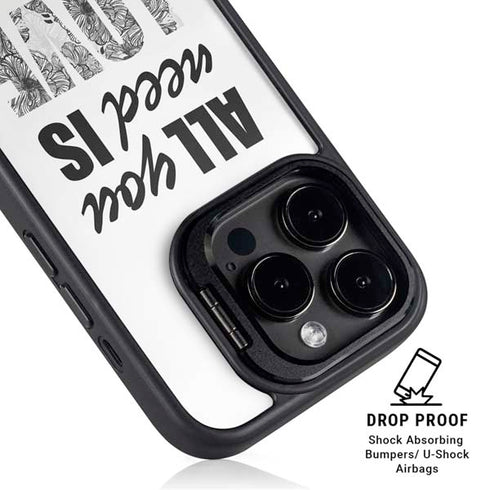 All You Need Is Love BW iPhone 15 Pro Kickstand Case