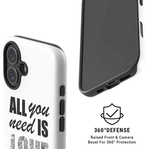 All You Need Is Love BW iPhone 16 Magsafe Impact Case