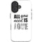 All You Need Is Love BW iPhone 16 Plus Impact Case