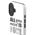 All You Need Is Love BW iPhone 16 Plus Impact Case