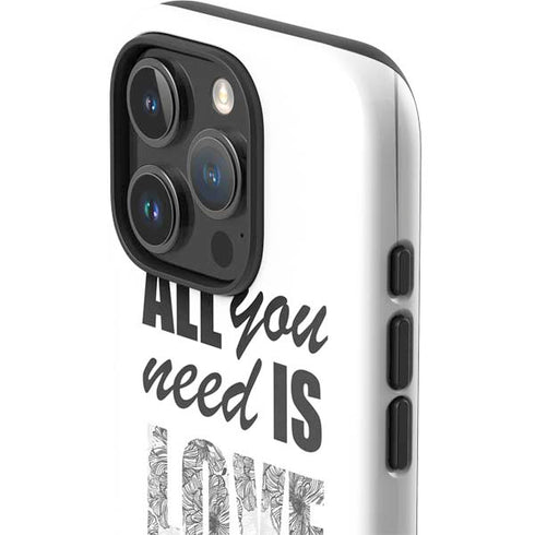 All You Need Is Love BW iPhone 16 Pro Max Impact Case