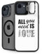 All You Need Is Love BW iPhone 16e Kickstand Case