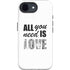 All You Need Is Love BW iPhone 16e Impact Case