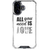 All You Need Is Love BW iPhone 17 Clear Case