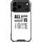 All You Need Is Love BW iPhone 18 Pro Max Clear Case