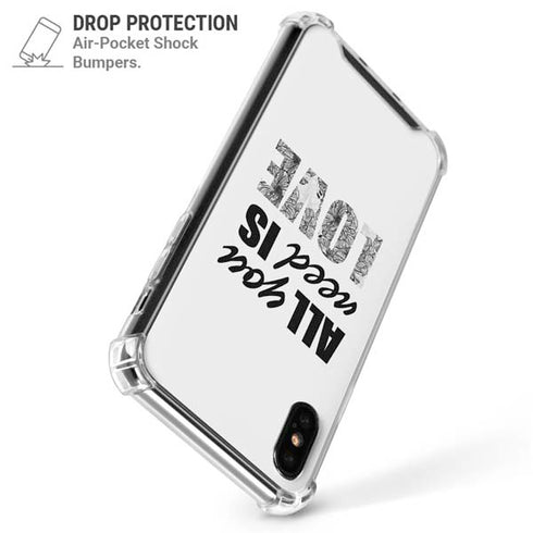 All You Need Is Love BW iPhone X/XS Clear Case
