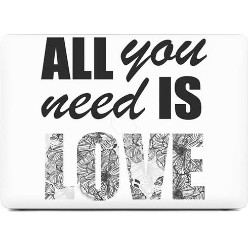 All You Need Is Love BW Apple MacBook Air Skin