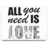 All You Need Is Love BW Apple MacBook Air Skin