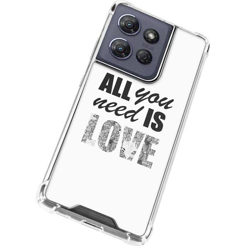 All You Need Is Love BW Moto G 5G (2025) Clear Case