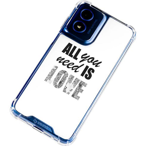 All You Need Is Love BW Moto G 5G (2024) Clear Case
