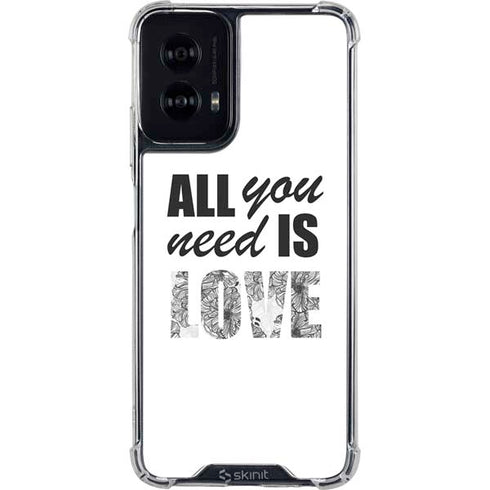 All You Need Is Love BW Moto G Power 5G (2024) Clear Case