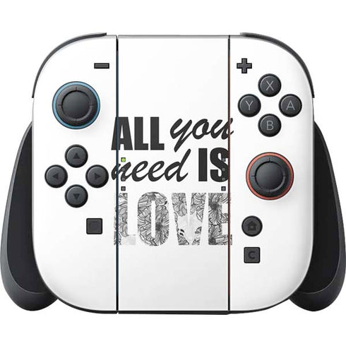 All You Need Is Love BW Nintendo Switch 2 (2025) Joy-Con Controller Skin