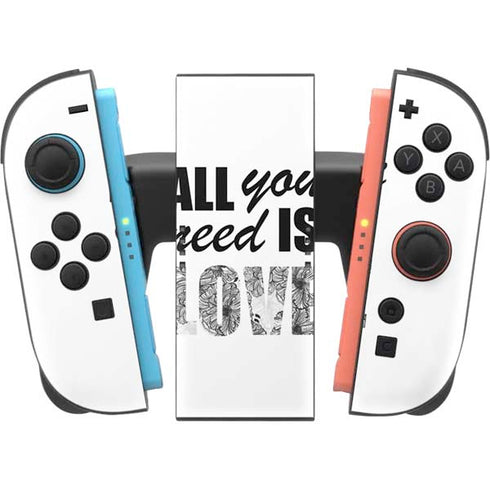 All You Need Is Love BW Nintendo Switch 2 (2025) Joy-Con Controller Skin