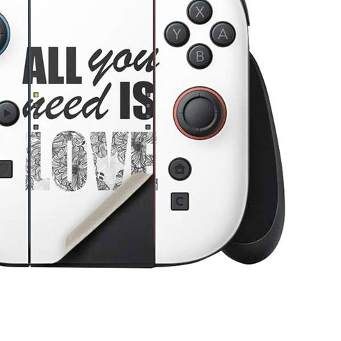 All You Need Is Love BW Nintendo Switch 2 (2025) Joy-Con Controller Skin