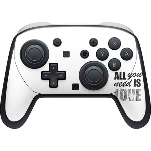 All You Need Is Love BW Nintendo Switch 2 (2025) Pro Controller Skin