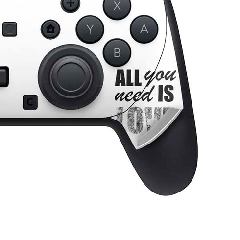 All You Need Is Love BW Nintendo Switch 2 (2025) Pro Controller Skin