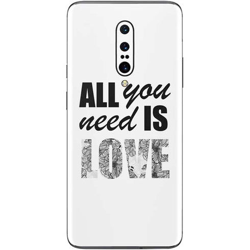 All You Need Is Love BW OnePlus 7 Pro Skin