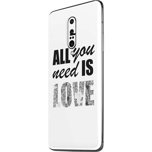 All You Need Is Love BW OnePlus 7 Pro Skin