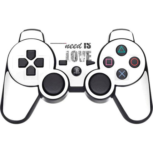 All You Need Is Love BW PS3 Dual Shock wireless controller Skin