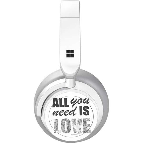 All You Need Is Love BW Surface Headphones Skin
