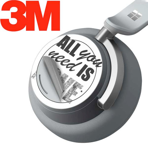 All You Need Is Love BW Surface Headphones Skin