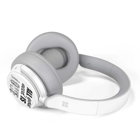 All You Need Is Love BW Surface Headphones Skin