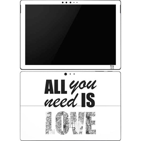 All You Need Is Love BW Surface Pro 6 Skin
