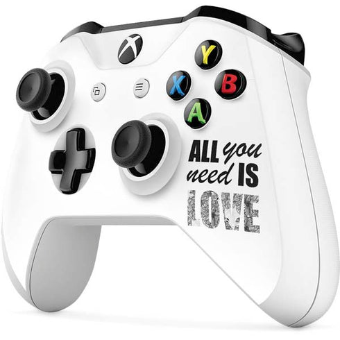 All You Need Is Love BW Xbox One S Controller Skin