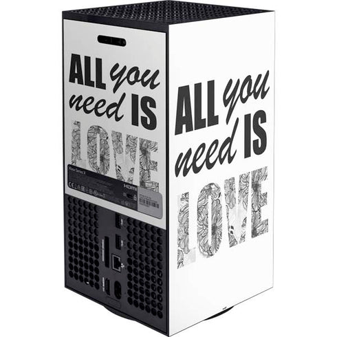 All You Need Is Love BW XBox Series X Digital Edition Bundle Skin