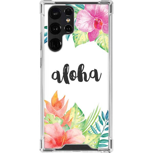 Aloha Tropical Galaxy S23 Ultra Clear Case