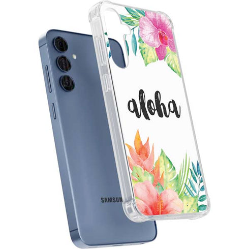 Aloha Tropical Galaxy A55 5G Clear Case