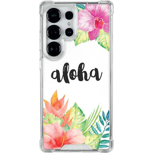 Aloha Tropical Galaxy S25 Ultra Clear Case
