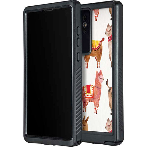 Alpacas by Cat Coq Galaxy S24 Ultra Waterproof Case