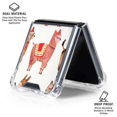 Alpacas by Cat Coq Galaxy Z Flip6 Clear Case