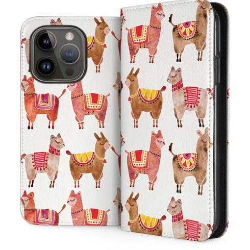 Alpacas by Cat Coq iPhone 15 Pro Folio Case