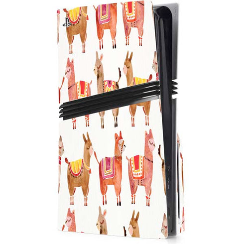 Alpacas by Cat Coq PS5 Pro Disk Console Skin