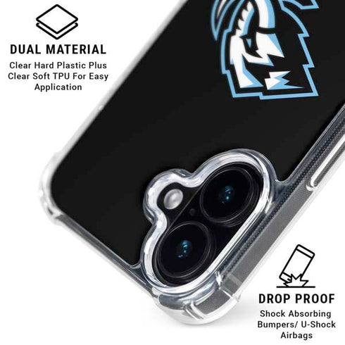 NHL Utah Mammoth Alternate Black iPhone 16 Clear Case