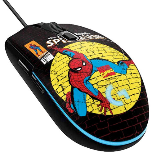 Marvel Classic Comics Amazing Spider-Man 70 G203 Prodigy RGB Wired Gaming Mouse Skin