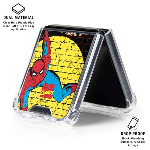 Marvel Classic Comics Amazing Spider-Man 70 Galaxy Z Flip6 Clear Case