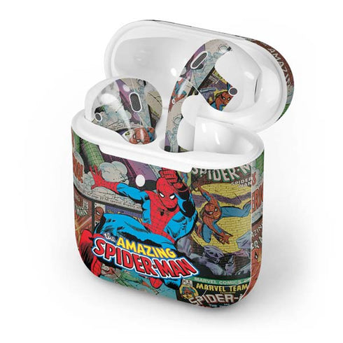 Marvel Classic Comics Amazing Spider-Man Collage Apple AirPods 2 Skin