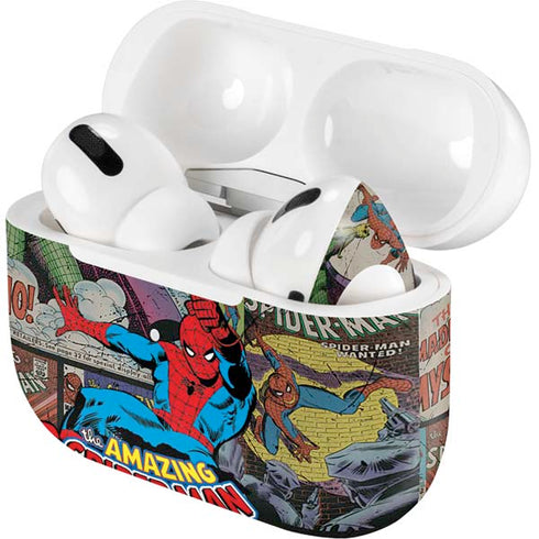Marvel Classic Comics Amazing Spider-Man Collage Apple AirPods Pro Skin