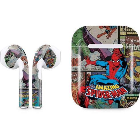 Marvel Classic Comics Amazing Spider-Man Collage Apple AirPods Skin