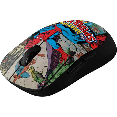 Marvel Classic Comics Amazing Spider-Man Collage G Pro Wireless Gaming Mouse Skin