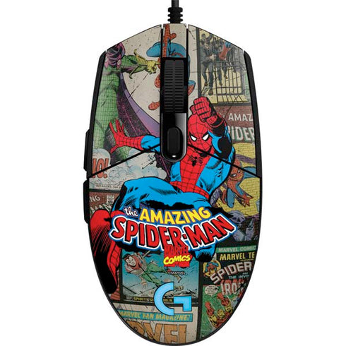 Marvel Classic Comics Amazing Spider-Man Collage G203 Prodigy RGB Wired Gaming Mouse Skin