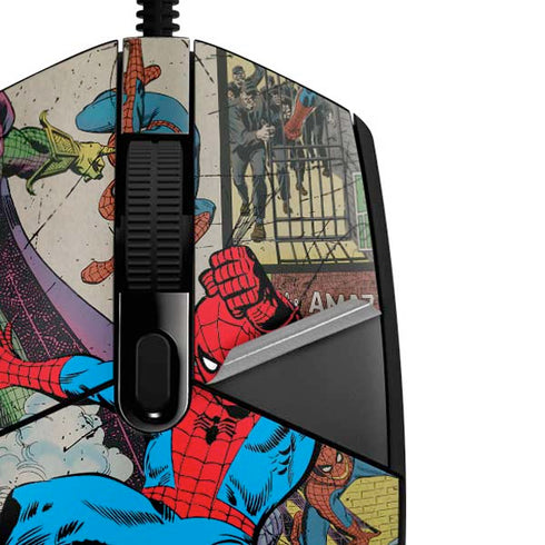 Marvel Classic Comics Amazing Spider-Man Collage G203 Prodigy RGB Wired Gaming Mouse Skin