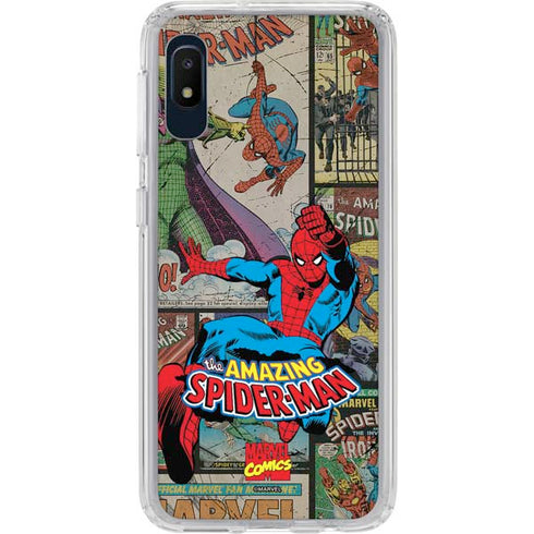 Marvel Classic Comics Amazing Spider-Man Collage Galaxy A10e Clear Case