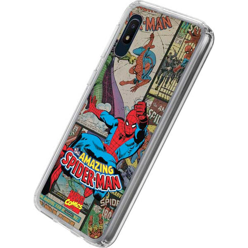 Marvel Classic Comics Amazing Spider-Man Collage Galaxy A10e Clear Case