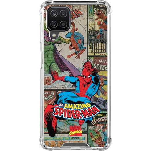 Marvel Classic Comics Amazing Spider-Man Collage Galaxy A12 Clear Case
