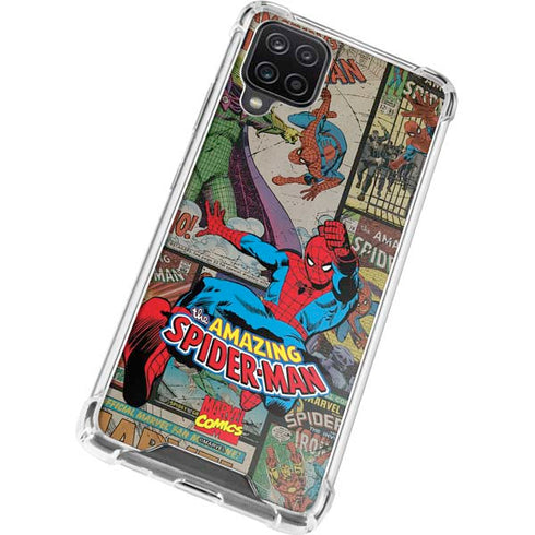 Marvel Classic Comics Amazing Spider-Man Collage Galaxy A12 Clear Case