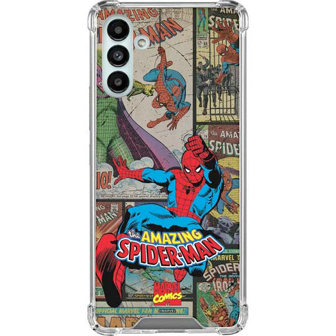 Marvel Classic Comics Amazing Spider-Man Collage Galaxy A13 5G Clear Case